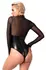Noir Handmade Body Rings XL - Black Powernet & Matte Long Sleeve Bodysuit