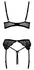 Cottelli Lingerie Shelf Bra Set Black Lace with Removable Chains 80B