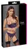 Cottelli LINGERIE Satin Quarter Cup Bra & Open Suspender Thong Purple 75B