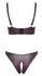 Cottelli Lingerie Wetlook Set Bra & Briefs Purple XL Adjustable Design