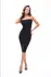 D100 Seamless Tube Dress 100 DEN S/M Black - Elegant Knee-Length Fit