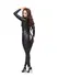 missO B800 Bodystocking Lycra Wet Look, Two-Way Zipper, Black, XL