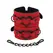 Sportsheets S&M Amor Handcuffs Red Vegan Leather Adjustable