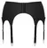 Cottelli LINGERIE Suspender Belt 4x XL, Matte Black, 8 Adjustable Straps
