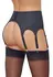 Cottelli Lingerie Suspender Belt Matte Black S - 8 Adjustable Straps