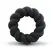 Rocks-Off Twist Intimate Silicone Ring Black - Flexible, Ribbed Design