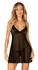 Obsessive Latinesa Babydoll Set XS/S Black - Embroidered Adjustable Design