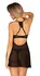 Obsessive Latinesa Babydoll Set XS/S Black - Embroidered Adjustable Design