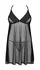 Obsessive Latinesa Babydoll Set XS/S Black - Embroidered Adjustable Design