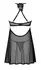 Obsessive Latinesa Babydoll Set XS/S Black - Embroidered Adjustable Design