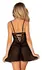 Obsessive Chemeris Babydoll Set XS/S Black Lace & Tulle Adjustable