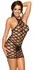 Cottelli Fantasy Mesh Dress S-L Off-Shoulder Black with Lace Thong