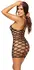 Cottelli Fantasy Mesh Dress S-L Off-Shoulder Black with Lace Thong