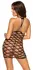 Cottelli Fantasy Mesh Dress S-L Off-Shoulder Black with Lace Thong