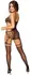 Cottelli Fantasy Catsuit S-L Open Design & Decorative Rings Black
