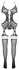 Cottelli Fantasy Catsuit S-L Open Design & Decorative Rings Black