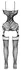 Cottelli Fantasy Catsuit S-L Open Design & Decorative Rings Black