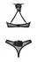 Obsessive Latinesa Lingerie Set Black XL/2XL Embroidered Tulle