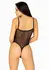 Dreamgirl Snap Crotch Cami Bodysuit Black Mesh Adjustable Straps S/M