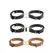 Crave ICON Cuffs Black/Silver - Elegant Adjustable Wrist Jewelry