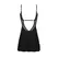 Obsessive Bellastia Chemise & Thong XL/2XL - Adjustable Lace Black Set