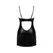 Obsessive Norides Chemise & Thong Black XL/2XL - Leather Look, Adjustable Fit