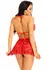 Dreamgirl 2-Piece Lace Fly Away Babydoll Set with Peek-A-Boo Cups, Black, M/L
