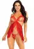 Dreamgirl 2-Piece Lace Fly Away Babydoll Set with Peek-A-Boo Cups, Black, M/L