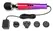 le Wand Diecast Plug-In Ombre Compact Massage Wand, 20 Modes, Silver