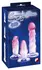 Crystal Clear Set of 3 Transparent Anal Training Devices PVC Suction Base