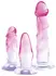 Crystal Clear Set of 3 Transparent Anal Training Devices PVC Suction Base