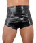 LateX Diaper Briefs Black S - Grooved Edge Latex Shorts