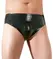 LateX Men's Shiny Black Latex Briefs S with Integrated Insert 0.4mm