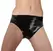 LateX Briefs XL with Built-In Intimate Attachment, Black, 12 cm