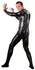 Cottelli Collection Men's Latex Jumpsuit XL Black 0.4mm 3-Way Zip