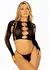 Dreamgirl Seamless Crop Top & String Set Black Stretchy Modern S/M