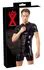 LateX Men's Latex Full Body Playsuit XL - Three-Way Zipper, Black