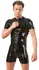 LateX Men's Latex Full Body Playsuit XL - Three-Way Zipper, Black