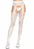 Leg Avenue Heart Net Suspender Hose with Garterbelt, Black, One Size