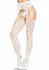 Leg Avenue Heart Net Suspender Hose with Garterbelt, Black, One Size