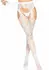 Leg Avenue Heart Net Suspender Hose with Garterbelt, Black, One Size