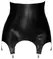 LateX Classic Black Suspender Belt S - Natural Latex, Adjustable Clips