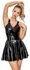 LateX Mini Dress Black L - Classic Flared Latex Design
