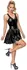 LateX Mini Dress Black M - Classic Flared Rubber Look, Size M