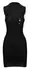 Cottelli Collection Latex Dress Black S - Sleeveless, Stand-Up Collar
