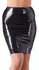 LateX Knee-Length Latex Skirt 2XL, Black, 0.35mm Thick, Fitted Cut