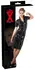 LateX Midi Zip Dress M Black - Two-Way Front Zipper & Stand-Up Collar