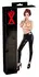 LateX Black Latex Leggings M with 3-Way Zipper, Shiny Finish