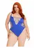 Plus Shredded Racer Back Thong Bodysuit - Seamless Comfort, Black