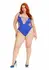 Plus Shredded Racer Back Thong Bodysuit - Seamless Comfort, Black
